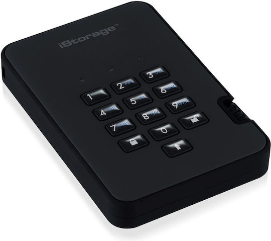 iStorage DiskAshur2 USB 3.0 Extern HDD 4TB 3.5" Negru