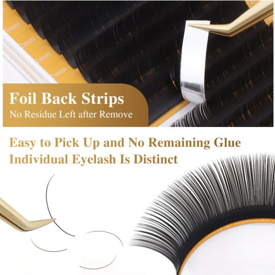 Nagaraku Air Series Double Tips Ellipse Eyelash Extensions 0.15c Mixed 8-12mm