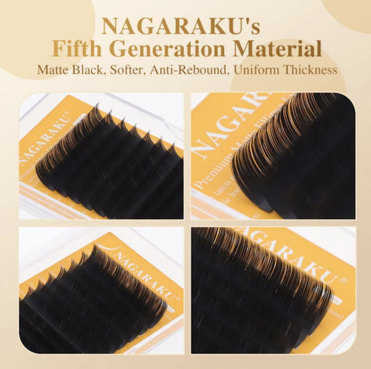 Nagaraku Air Series Double Tips Ellipse Eyelash Extensions 0.20c Mixed 8-15mm