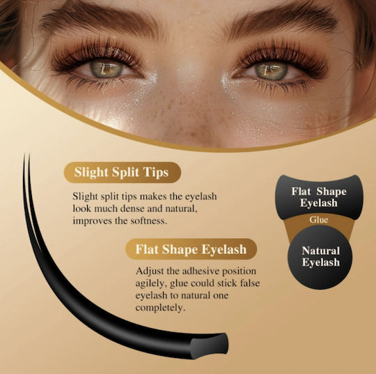 Nagaraku Air Series Double Tips Ellipse Eyelash Extension 0.15d Mix 8-15mm