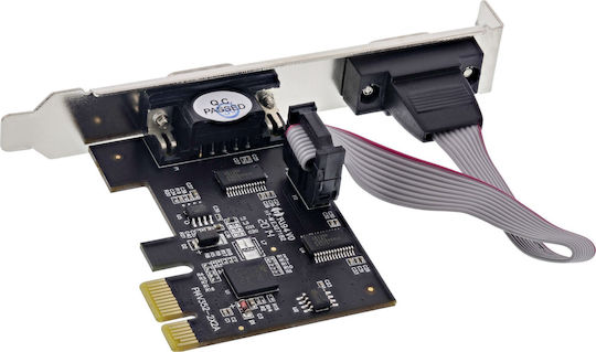 Longshine Κάρτα PCIe σε 2 θύρες RS232 DB9 Serial