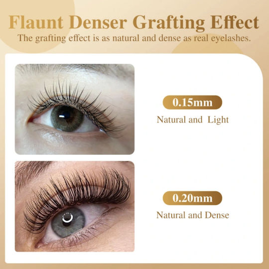Nagaraku Air Series Double Tips Ellipse Eyelash Extension 0.15d Mix 8-15mm