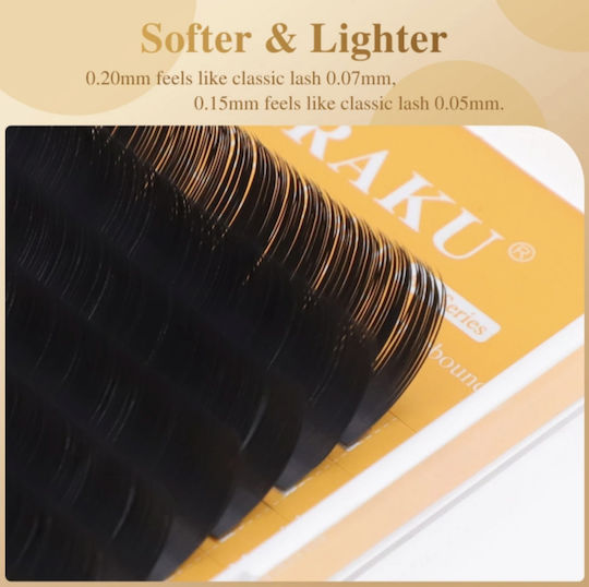 Nagaraku Air Series Double Tips Ellipse Eyelash Extensions 0.20c Mixed 8-15mm