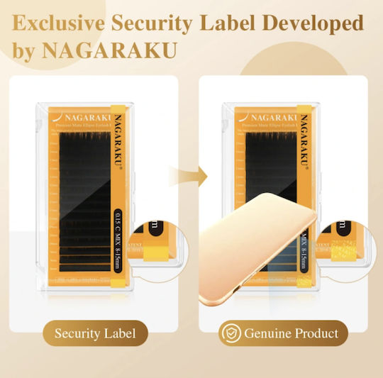 Nagaraku Air Series Double Tips Ellipse Eyelash Extensions 0.20c Mixed 8-15mm