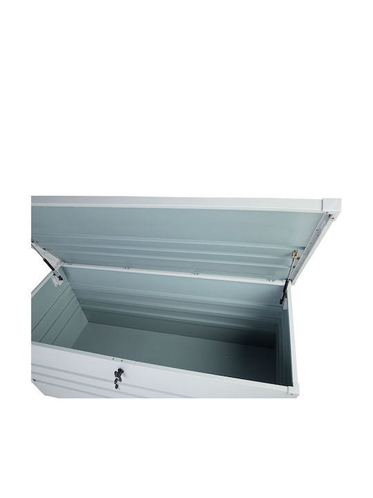 Beliani Cutie de depozitare pentru exterior Metalic 400lt Gri L132xW62xH64buc