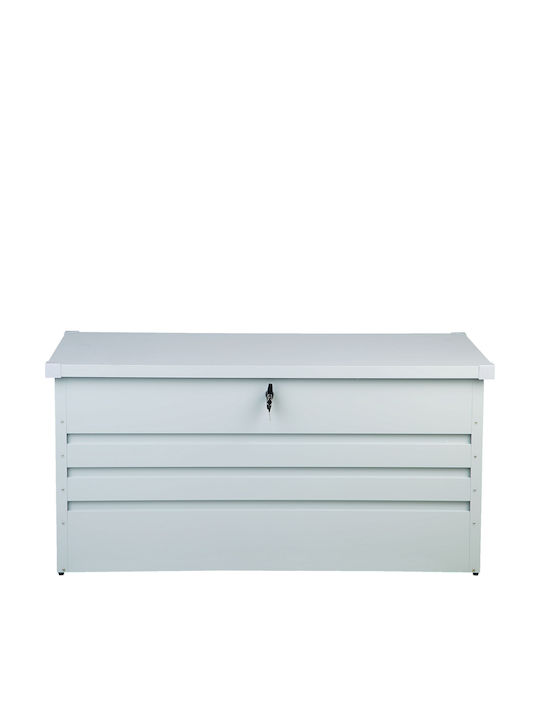 Beliani Cutie de depozitare pentru exterior Metalic 400lt Gri L132xW62xH64buc