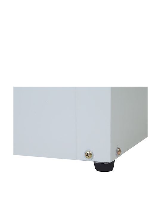 Beliani Cutie de depozitare pentru exterior Metalic 400lt Gri L132xW62xH64buc