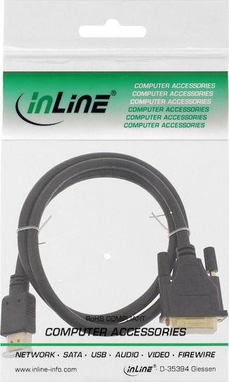 InLine Cablu DVI-D de sex masculin - HDMI de sex masculin 1.5m Negru (17664P)