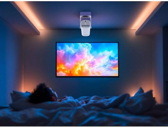 Philips NeoPix 250 Smart NPX250/INT Projektor LCD LED-Lampe mit Wi-Fi und Eingebauten Lautsprechern Weiß