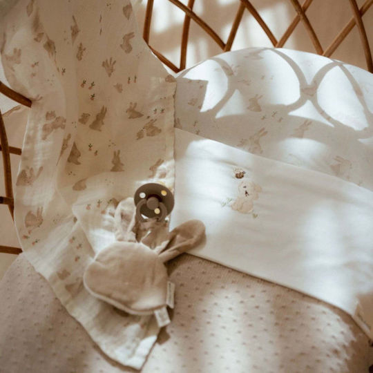 Little Dutch Baby Sheet Crib Cotton White 110x140cm