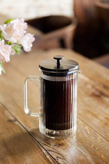Vialli Design Manual Filter Coffee Maker Stainless Steel Black 1lt