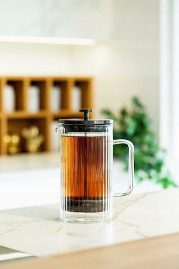 Vialli Design Manual Filter Coffee Maker Stainless Steel Black 1lt