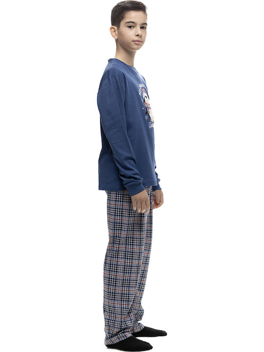 Galaxy Pijama pentru copii De iarnă Blue