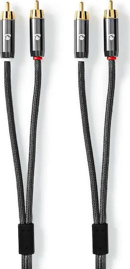 Nedis Profigold Кабел 2x RCA мъжки - 2x RCA мъжки 5м