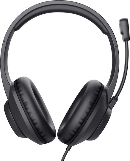 Trust Ayda Max On Ear Multimedia Ακουστικά με μικρόφωνο και σύνδεση USB-A / USB-C