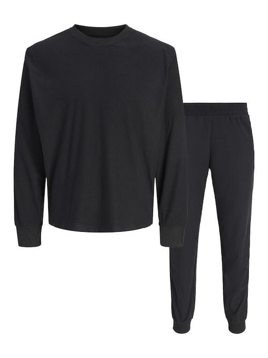 Jack & Jones De iarnă Pijama de bărbați Negru