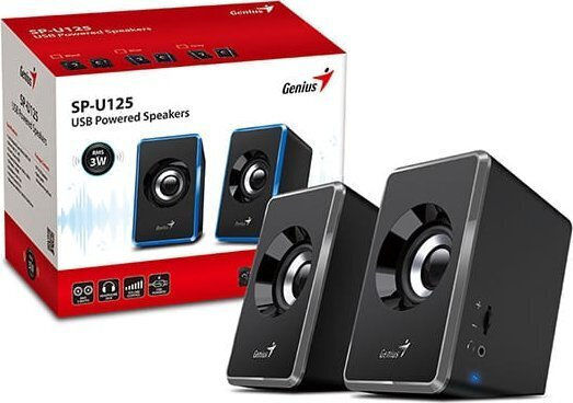 Genius SP-U125 2.0 Speakers 3W Gray