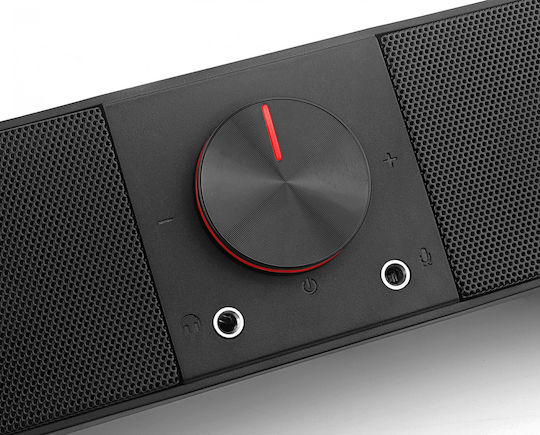 Redragon GS570 Computerlautsprecher mit RGB-Beleuchtung und Bluetooth Leistung 1.5W in Schwarz Farbe