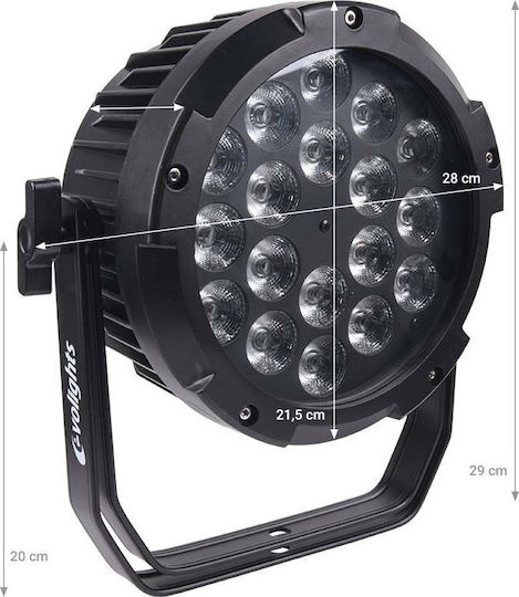Evo Φωτορυθμικό Spot LED PAR RGBW / Κόκκινο / Πράσινο / Μπλε