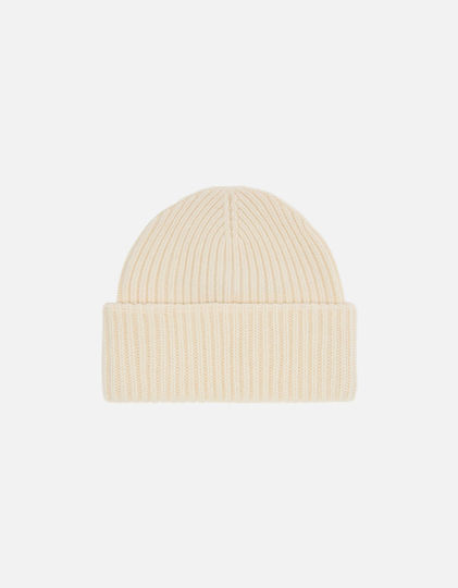 Beanie Unisex Beanie Knitted in Beige color