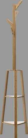 5Five Freistehender Kleiderständer Hölzernes Beige 38x38x177cm