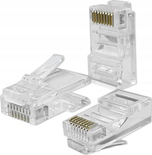 Qoltec Βύσμα RJ-45 10τμχ Χρυσό 54545
