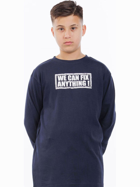 MEI Детска пижама Зимна Dark Blue