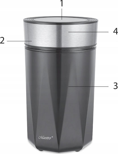 Maestro Electric Coffee Grinder 150W for 50gr Beans Brown