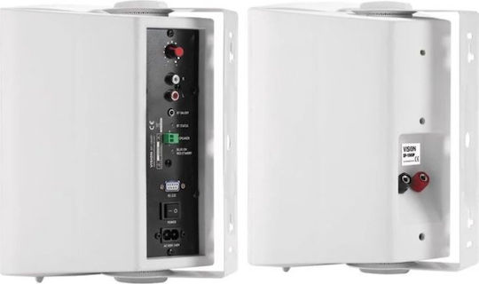 Vision Boxă Autoîntăritoare De Perete 60W Cu Bluetooth Bucată Albă
