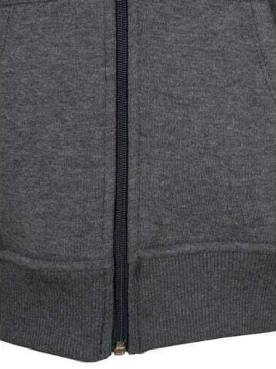 Παιδική Ζακέτα Fleece με Κουκούλα Γκρι