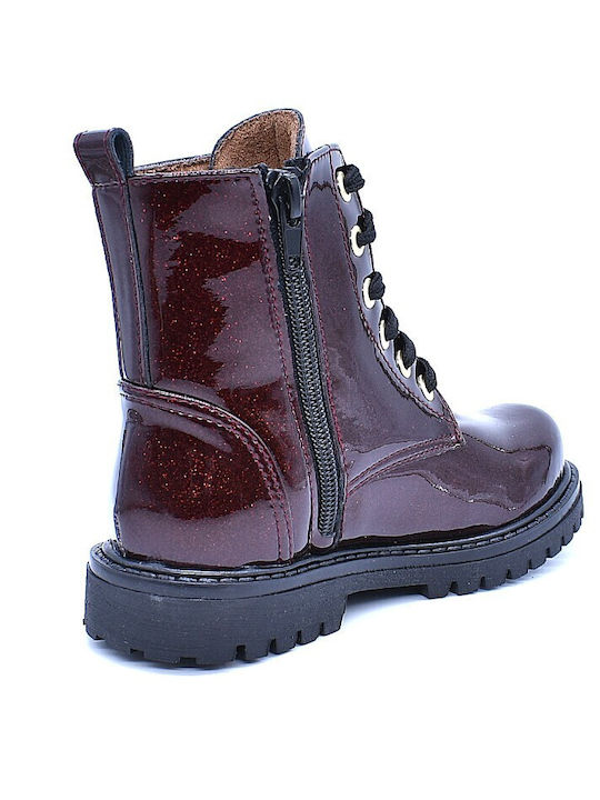 Anatomice Ghete Copii din Piele Burgundy