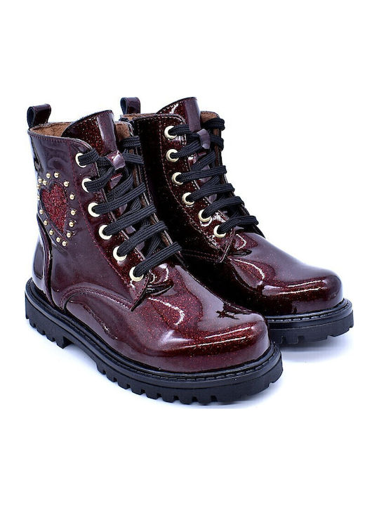 Anatomice Ghete Copii din Piele Burgundy