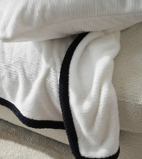 Gofis Home Cuverturi Pentru Canapea 2 Locuri 2 Fețe Jacquard 109x250 cm Polar White 109/16