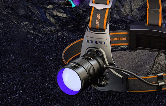 Superfire Επαναφορτιζόμενος Φακός Κεφαλής LED UV IP44 Superfire