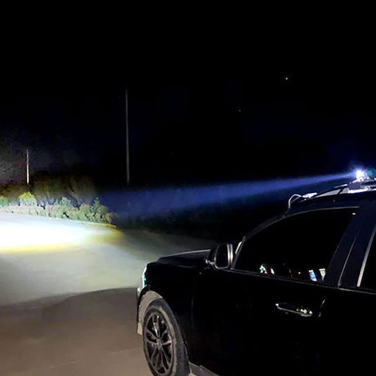Set Mini Waterproof Motorcycle Projector Lights 12v-24v Ip65 2 Lighting Shades Cool White Yellow On On Off Switch Lh-0182 Black