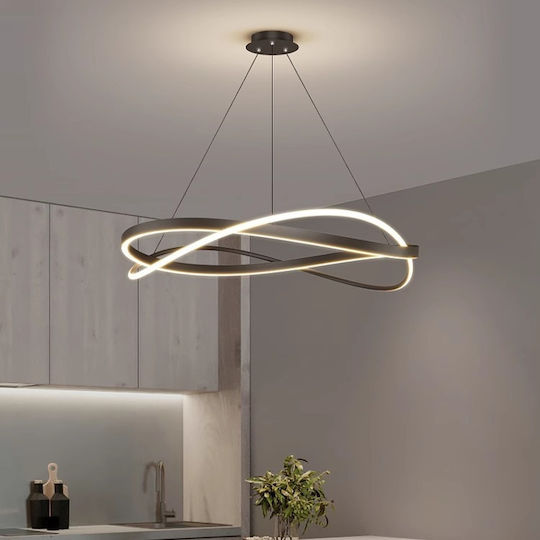 ArkoLight LED Κρεμαστό Φωτιστικό Μαύρο 50x50εκ.
