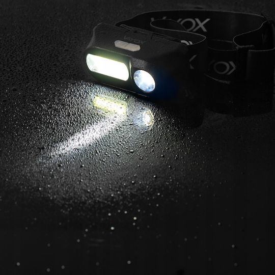 Vayox Stirnlampe LED mit maximaler Helligkeit 250lm Schwarz