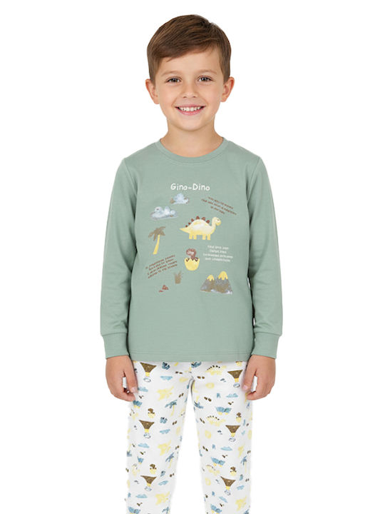 Energiers Kids' Pajamas Winter Multicolored Gino Dino