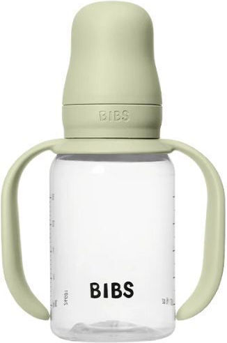 Bibs Educational Sippy Cup Silicone with Handles Green for 6m+m+ 150ml