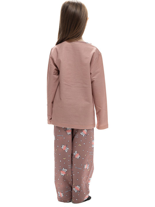 Galaxy Kinder Schlafanzug Winterlich Baumwoll Pink
