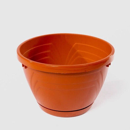 Sterk Pot Plastic Brown 17x17cm.