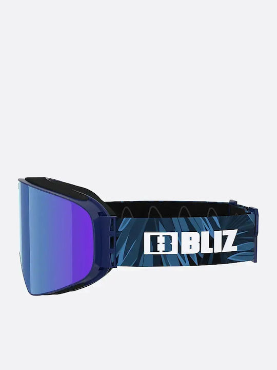 Bliz Μάσκα Σκι & Snowboard Ενηλίκων Μπλε με Φακό σε Μπλε Χρώμα