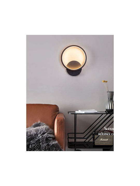 ArkoLight Φωτιστικό Τοίχου με Ενσωματωμένο LED και Φυσικό Λευκό Φως Μαύρο