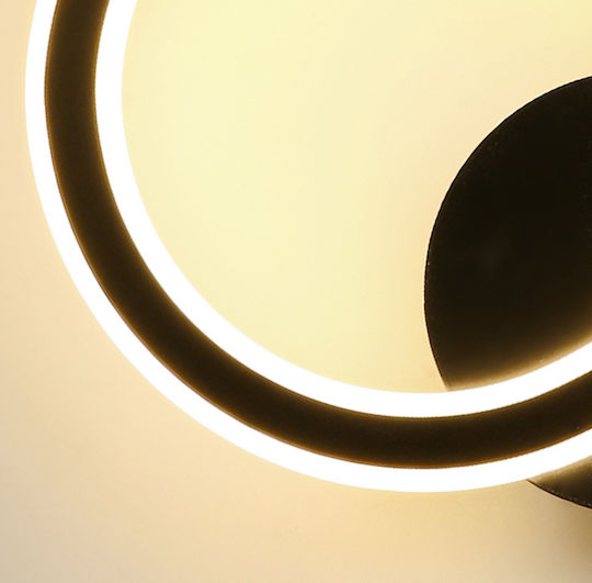 ArkoLight Lamp Wall with Integrated LED and Natural White Light Black 20cm