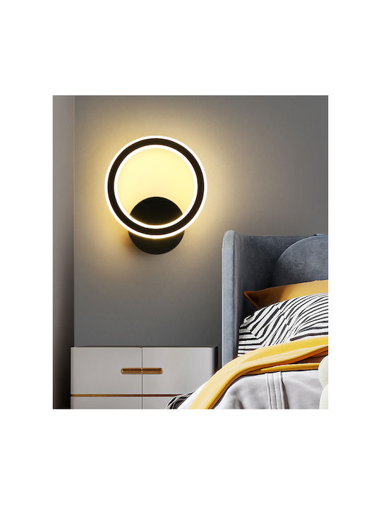 ArkoLight Leuchte Wand mit Integrierter LED und Neutralweißes Licht Schwarz 20cm