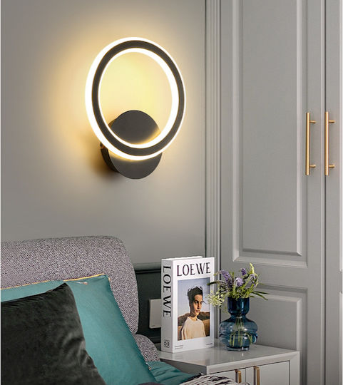 ArkoLight Lamp Wall with Integrated LED and Natural White Light Black 20cm