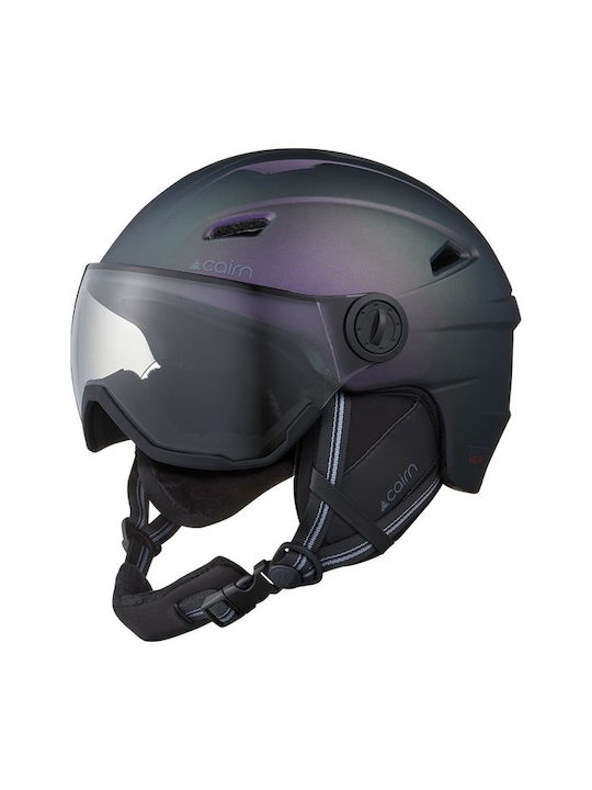 Cairn Impulse Visor Ανδρικό Κράνος για Σκι & Snowboard σε Μαύρο Χρώμα