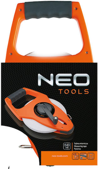 Neo Tools Μετροταινία με Αυτόματη Επαναφορά 50m