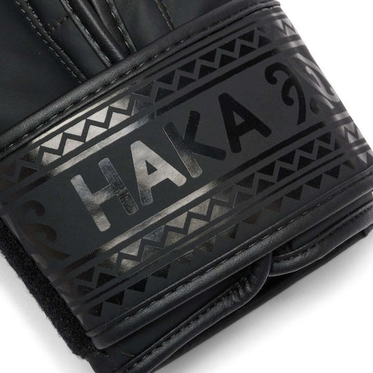 Leone 1947 Haka Boxhandschuhe aus Synthetikleder für Kampf Schwarz