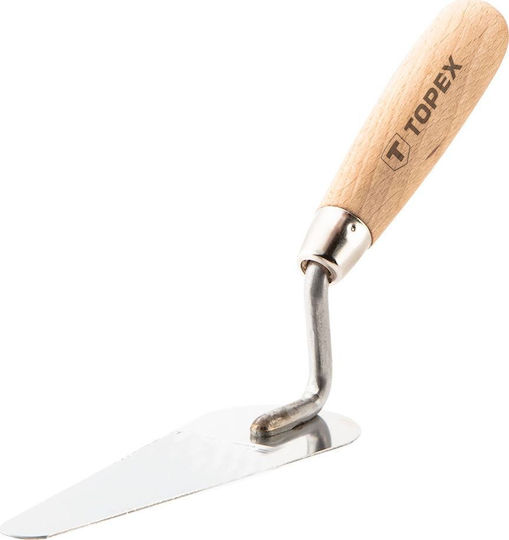 Topex Μυστρί Inox 160x55mm με Ξύλινη Λαβή 13A588